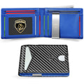 Card Holder Portable Carbon Fiber Coin Purse Men's Leather Bag