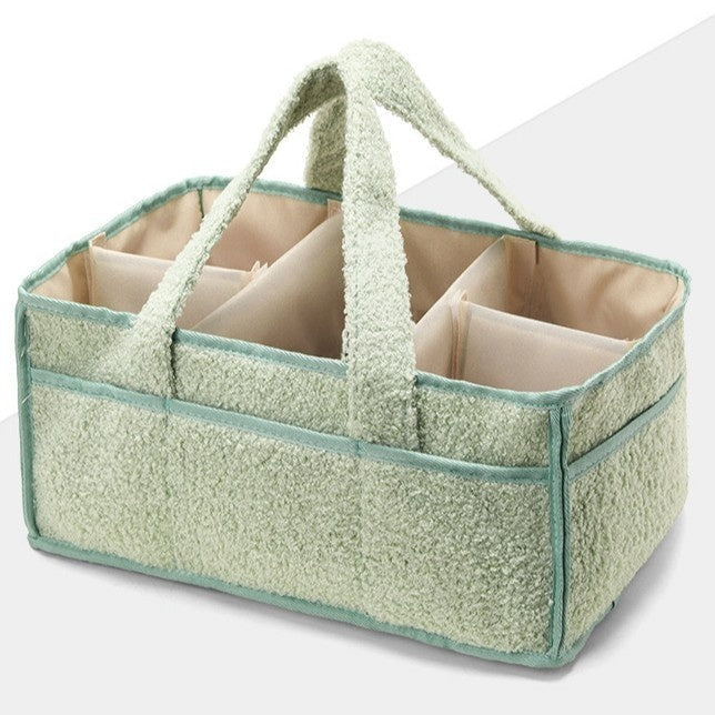Plush Mommy Bag Baby Diaper Organizer Bottle Storage Bag
