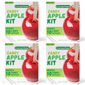 Sweeten-the-Season Candy Apple Kit – Classic Red Candy Coating Mix with 10 Sticks (Pack of 4)