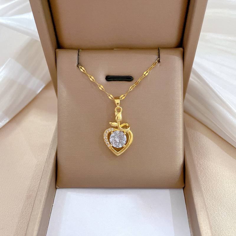 Banquet Wedding Necklace Women's Clavicle Chain, Titanium Steel