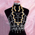 Transparent Round Acrylic Choker And Earring Set