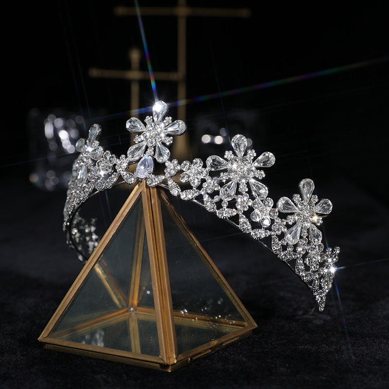 Zircon Crown Hair Accessories Bridal Wedding Makeup