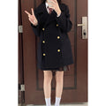 Women's Japanese-style Preppy Wool Coat For Fall And Winter