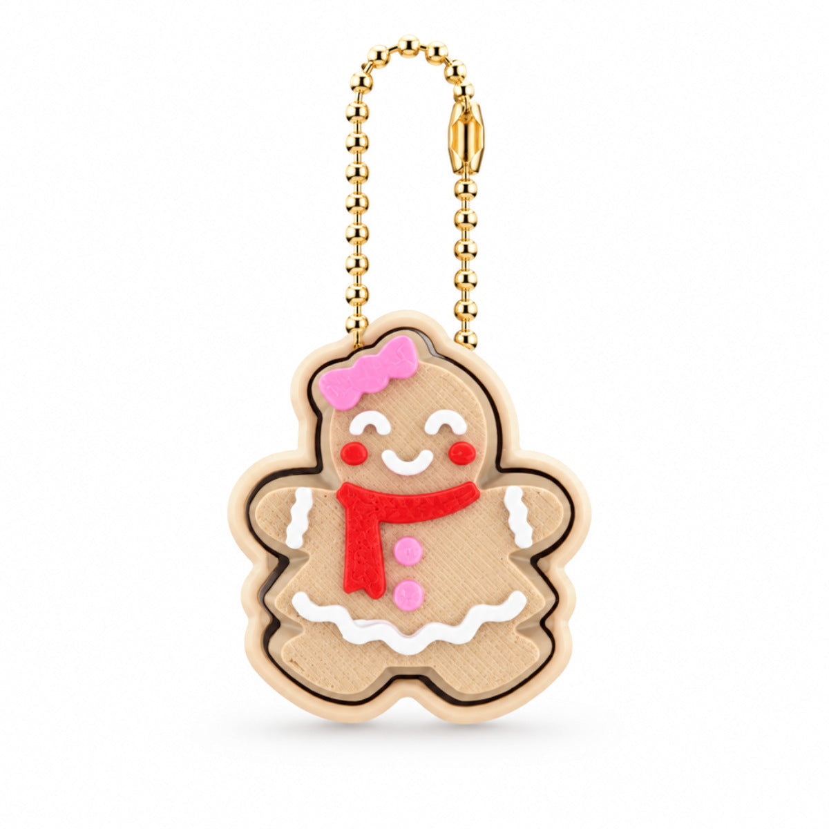 3D-printed Gingerbread Man Pendant Christmas Tree Ornament Creative Indoor Christmas Decoration Keychain