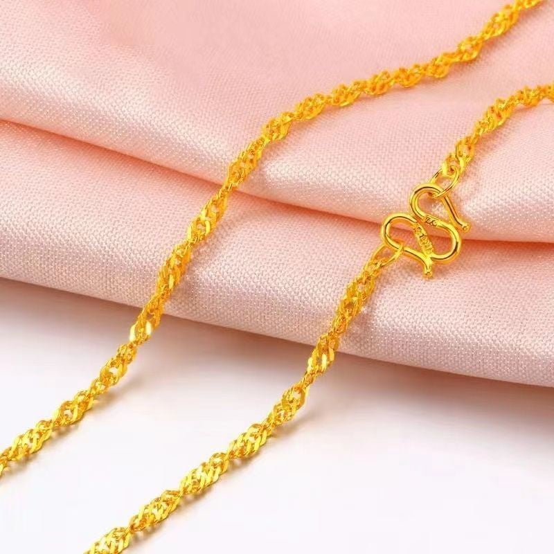 Water-wave Twist Pattern Versatile Clavicle Chain