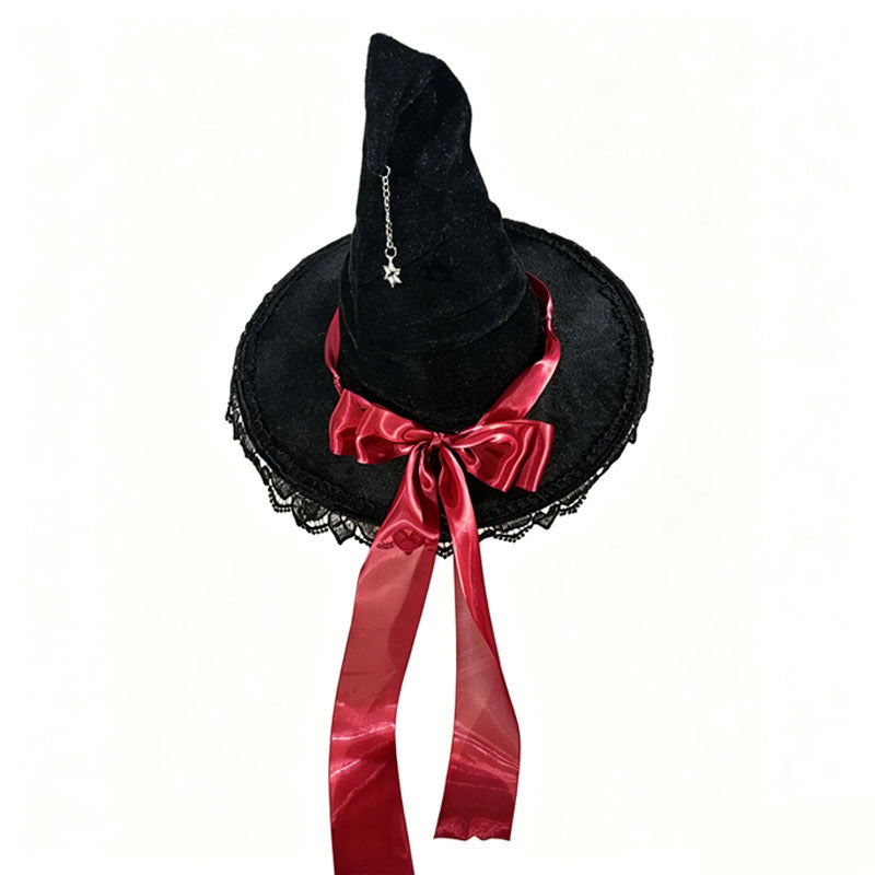Halloween Flower Witch Hat Ball Party Hat