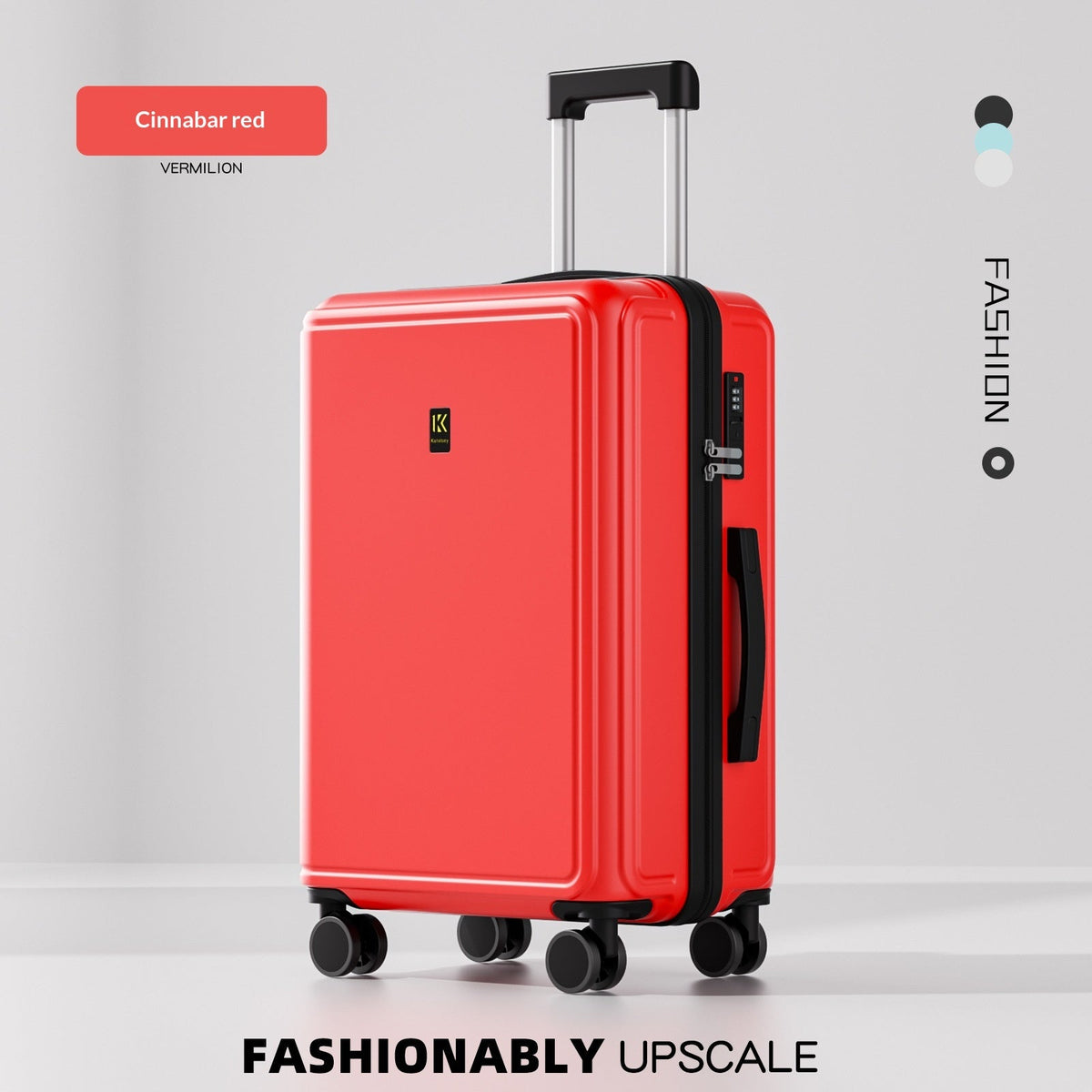 2026 New Luggage Trolley Case Student 20 Inch Lightweight Boarding Large Capacity Password Travel Leather Box Male - DY5209 Red