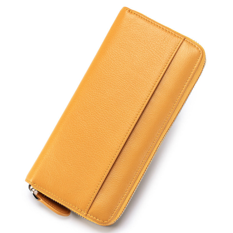 Large-capacity Women's Wallet Made Of Top-layer Cowhide