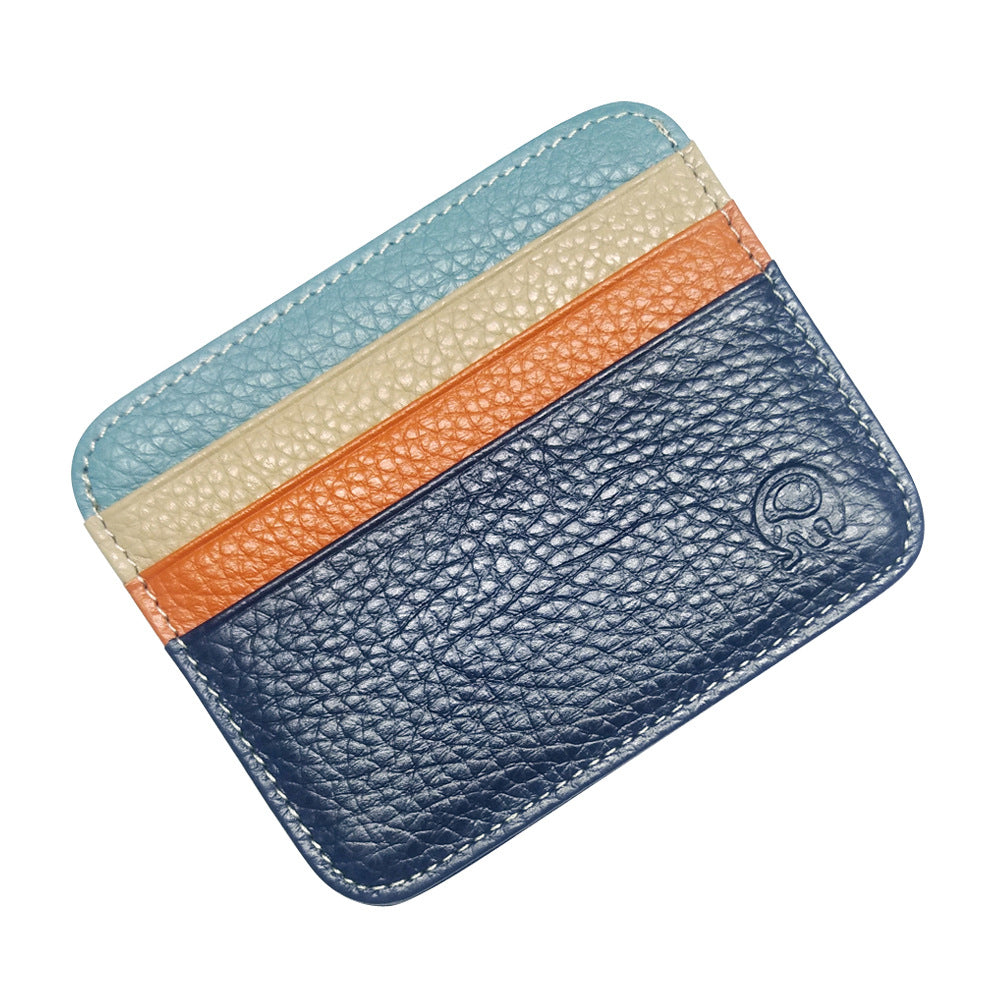 First Layer Cowhide Coin Purse Bus Card Holder