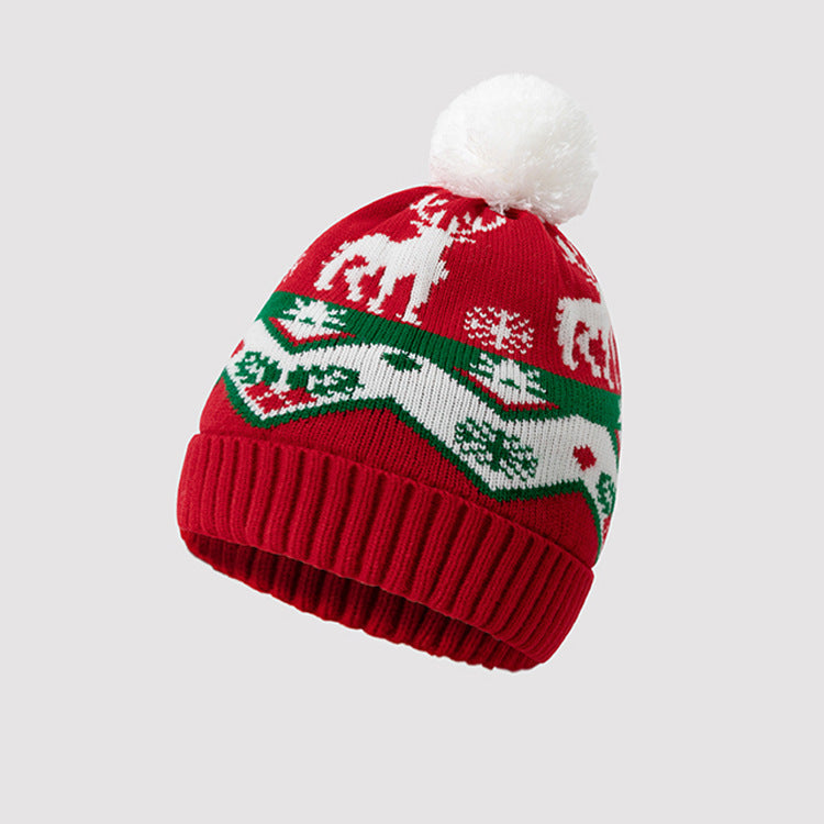 Embroidered Jacquard Acrylic Christmas Hat