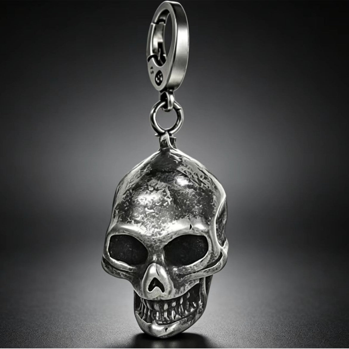 Stainless Steel Skull Pendant Charm