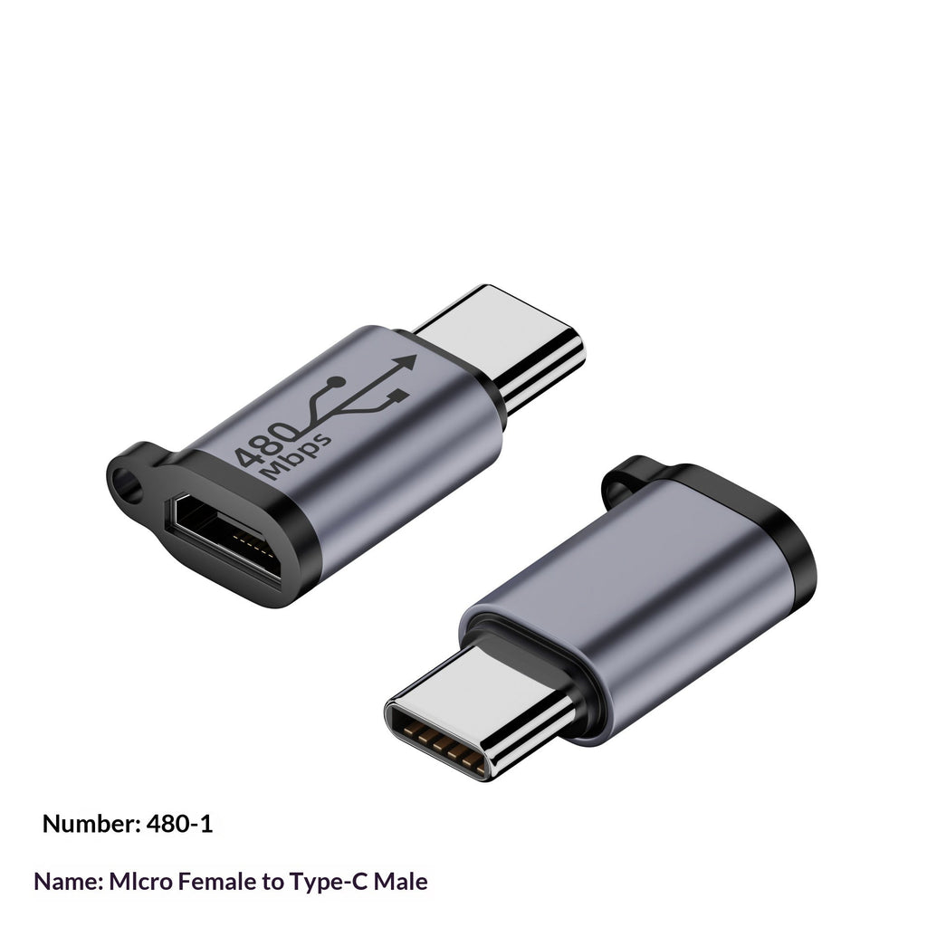 USB To Mini Adapter V3 To Type-C Charging Cable Adapter T-port Micro