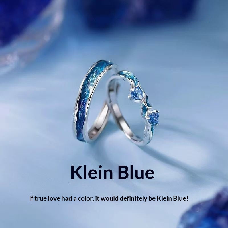 Klein Blue Couple Rings Unisex Design