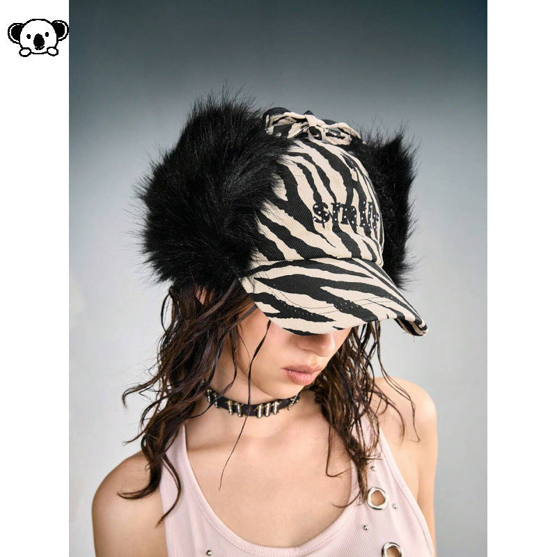 Women's Faux Leather Lei Feng Cap