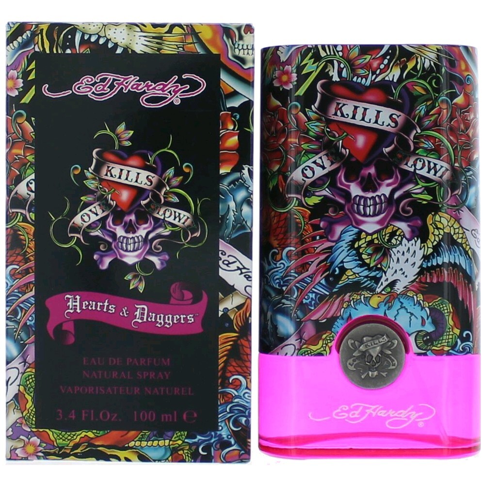Christian Audigier Ed Hardy Hearts & Daggers for Her Eau de Parfum — 3.4 oz