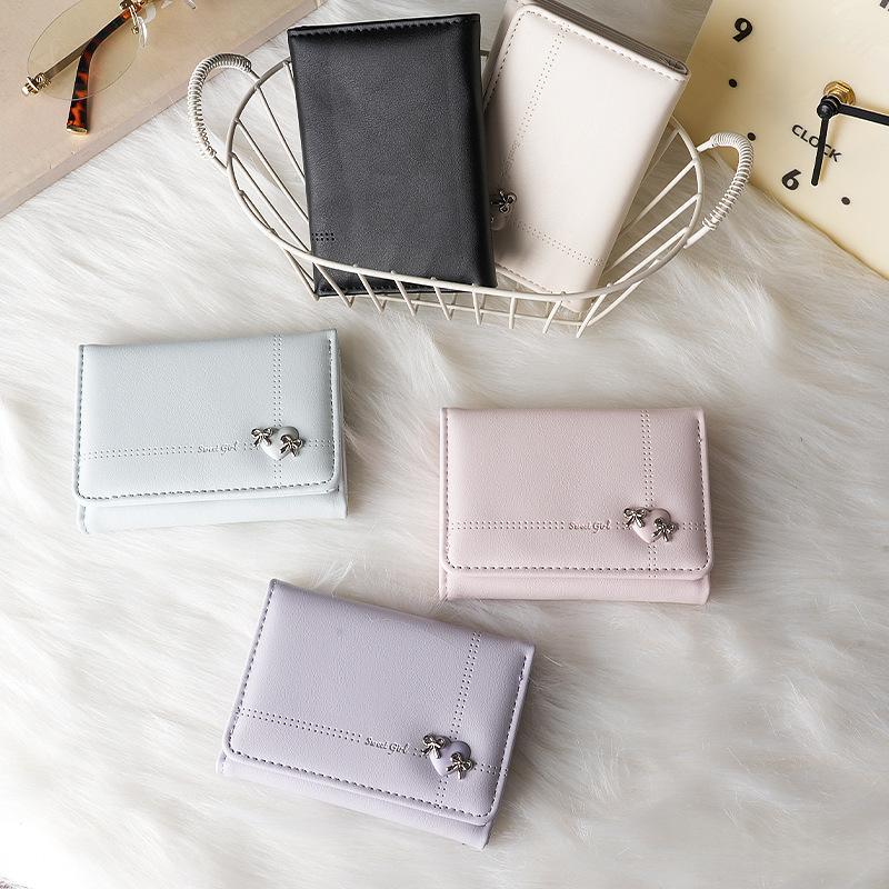 Womens Wallet With A Heart-Shaped Bow