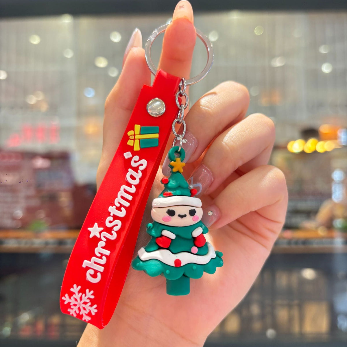 Christmas Cartoon Keychain Bag Charm