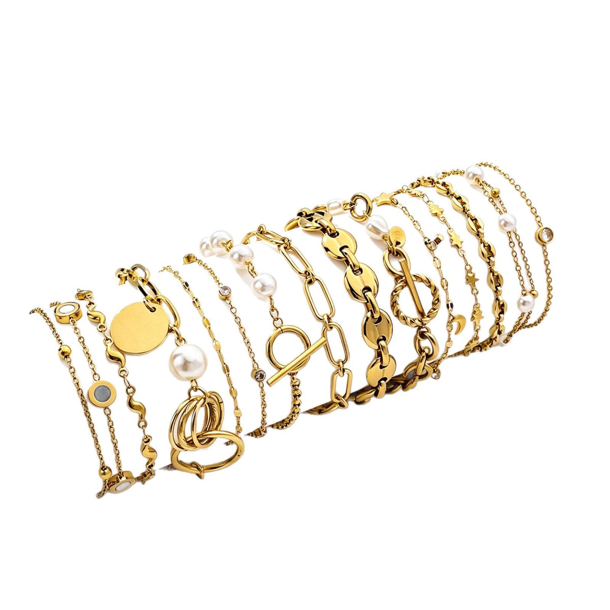Stainless Steel Multi-layer Stacked Bracelet