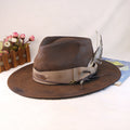 Wool Wide-brimmed Denim Distressed Vintage Jazz Top Hat