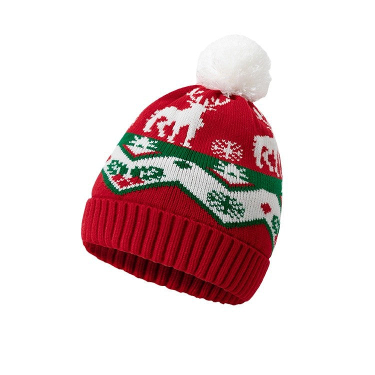 Embroidered Jacquard Acrylic Christmas Hat