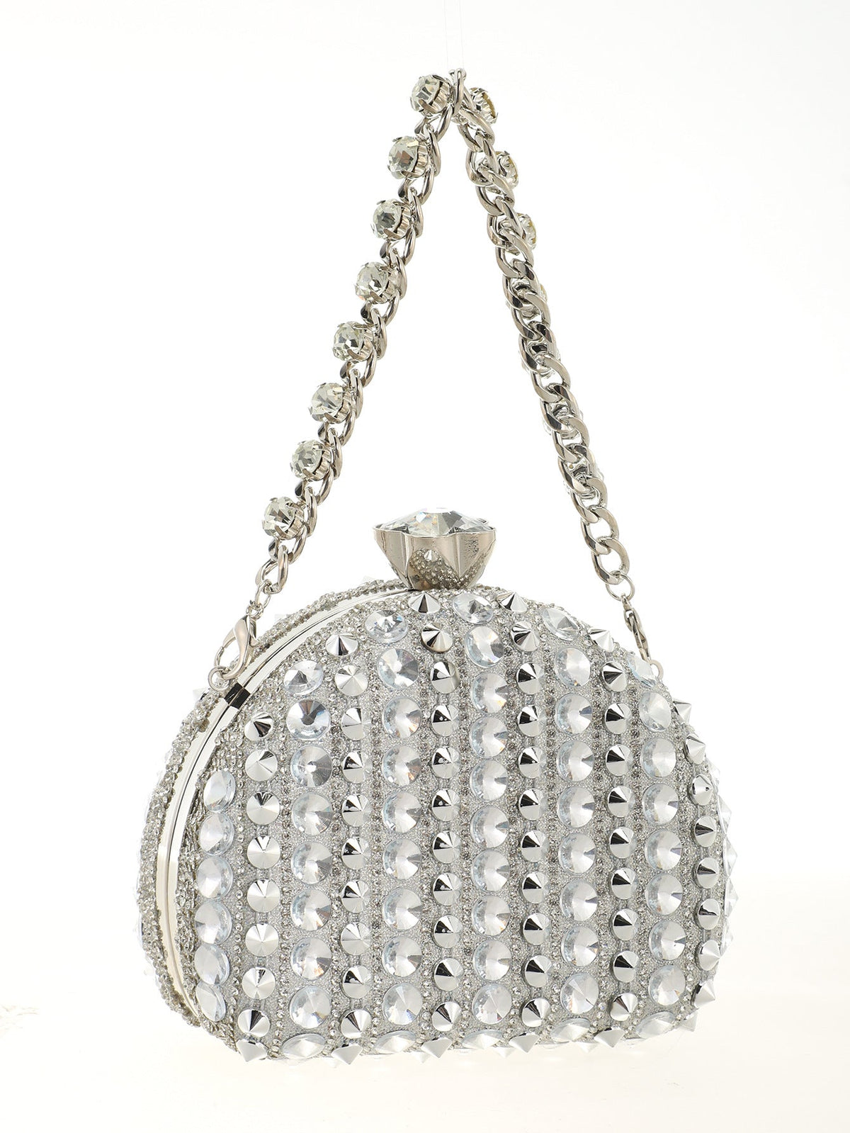 Women's Rhinestone-Studded Evening Clutch Mini Crossbody Bag For Party, Wedding & Bridal, Formal Gown Purse