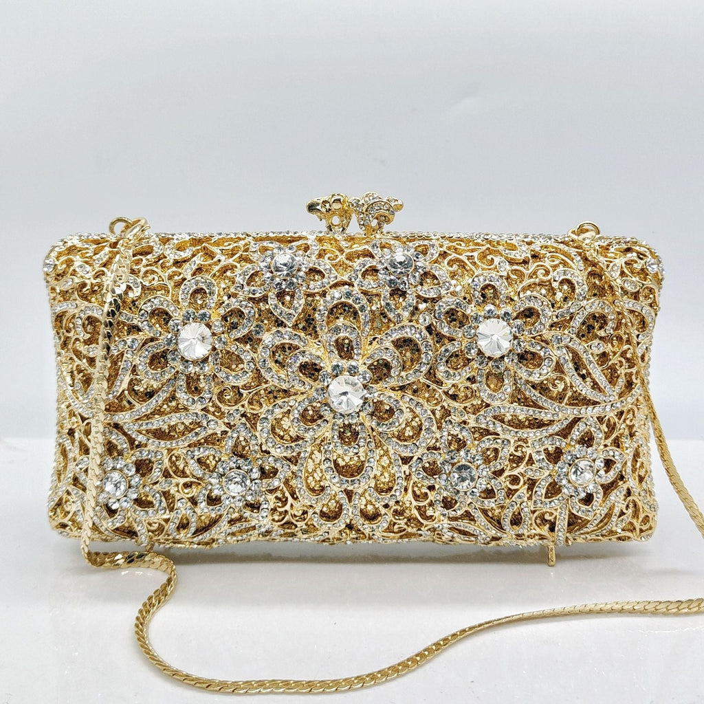 Full-Strass Evening Clutch With Diamond-Inlaid Design For Banquets