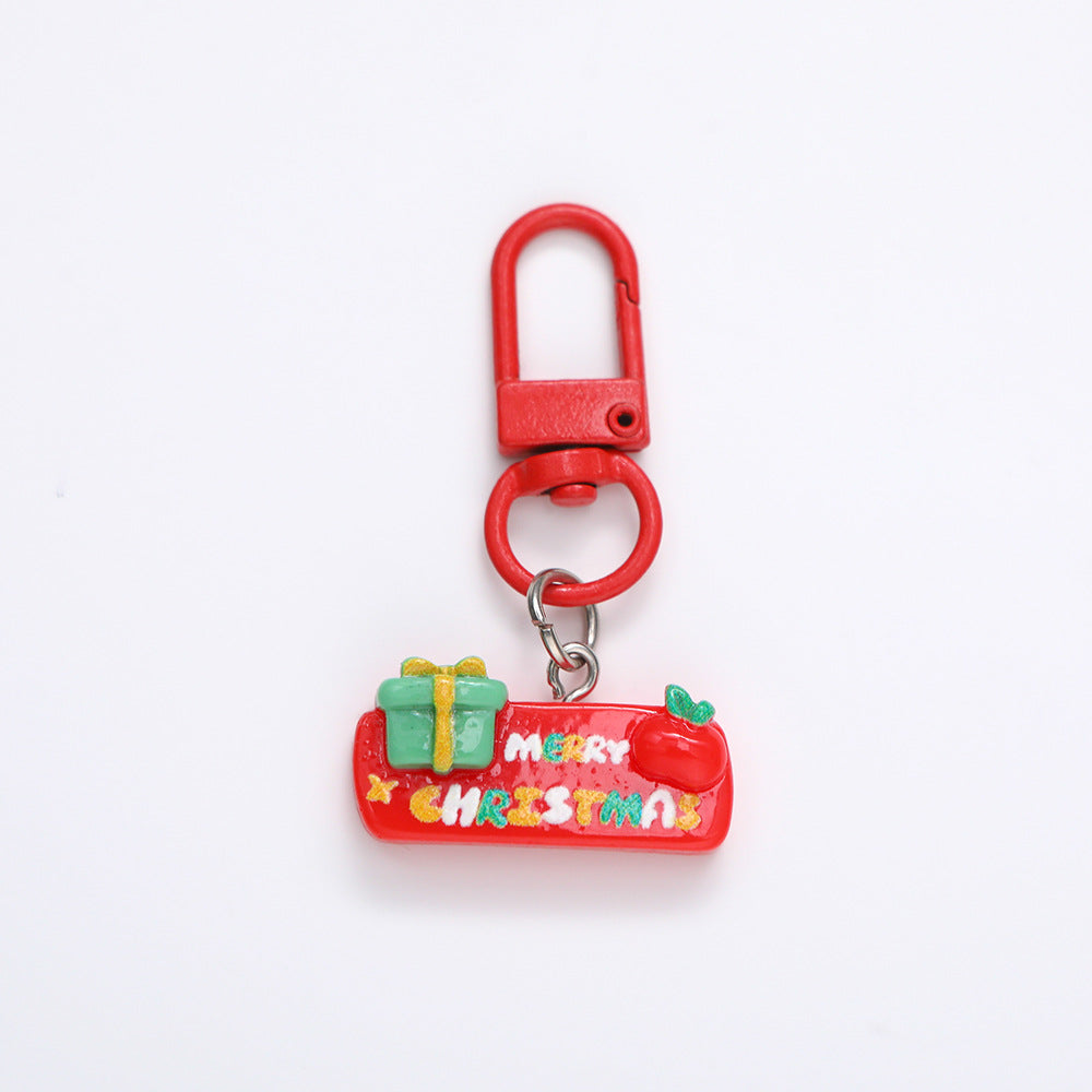Christmas-themed Cartoon Keychain Pendant