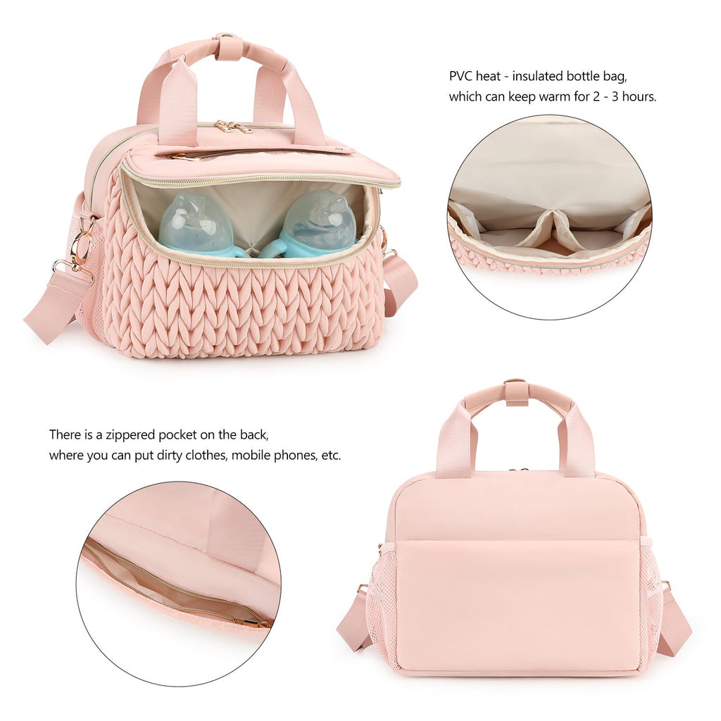 New Woven Mommy Bag Multi-functional Insulated Bag