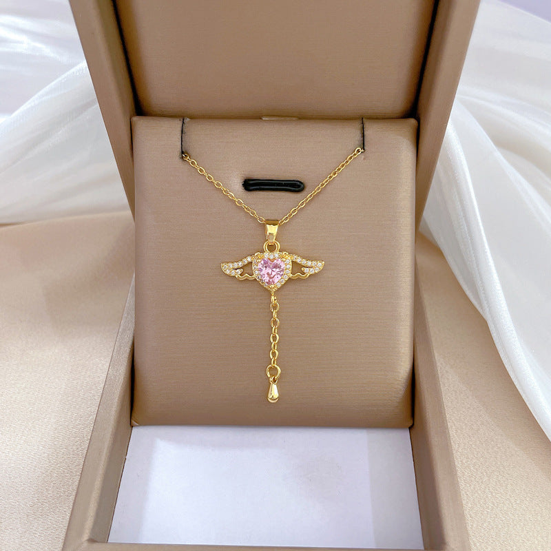 Banquet Wedding Necklace Women's Clavicle Chain, Titanium Steel