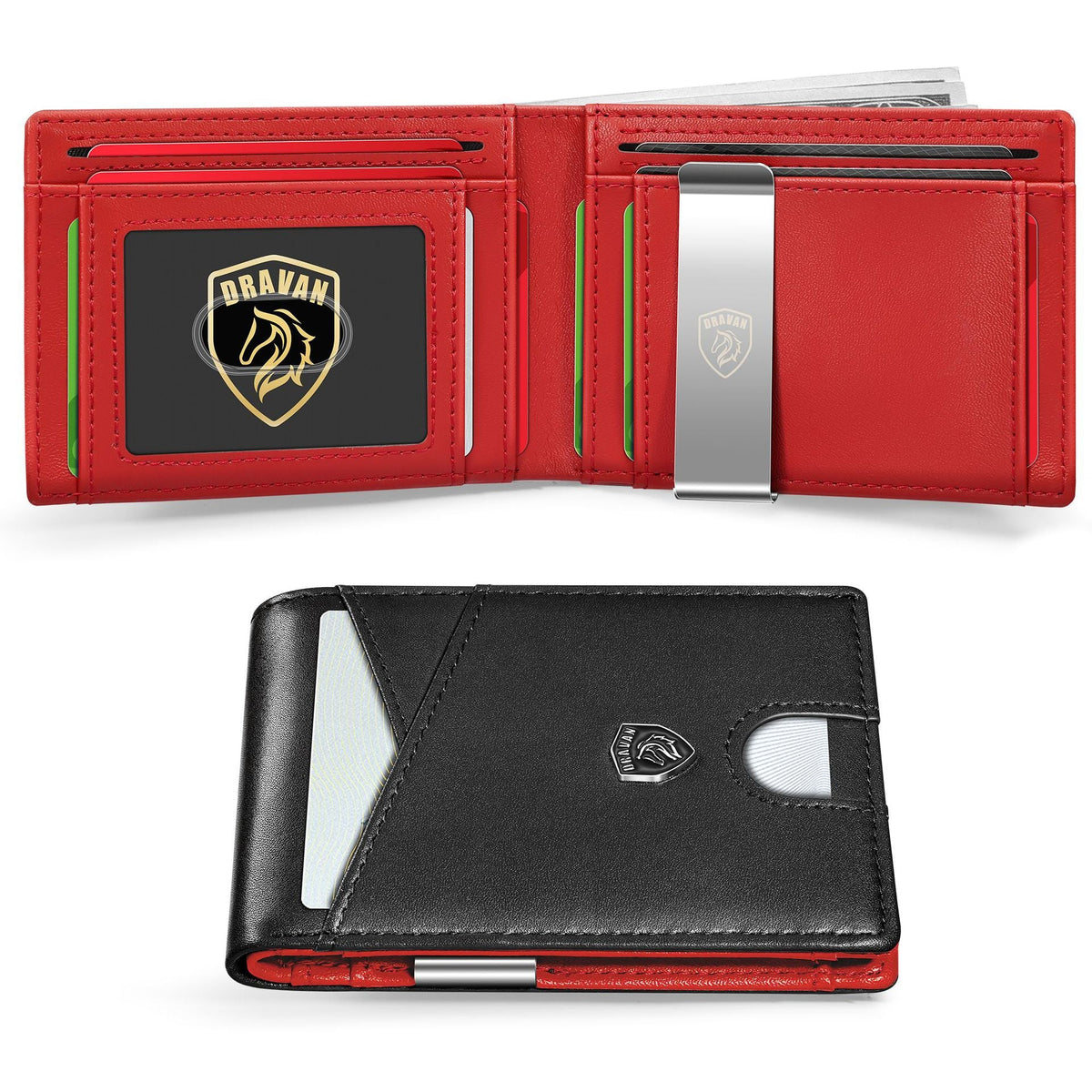 Card Holder Portable Carbon Fiber Coin Purse Men's Leather Bag