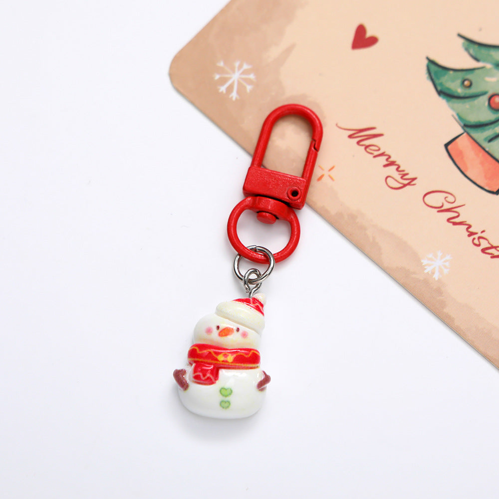 Christmas-themed Cartoon Keychain Pendant
