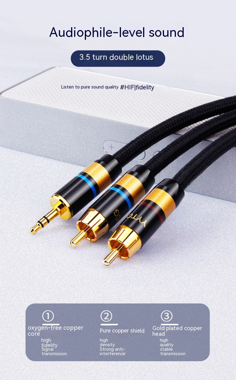 3.5mm To 2RCA Computer Audio Cable