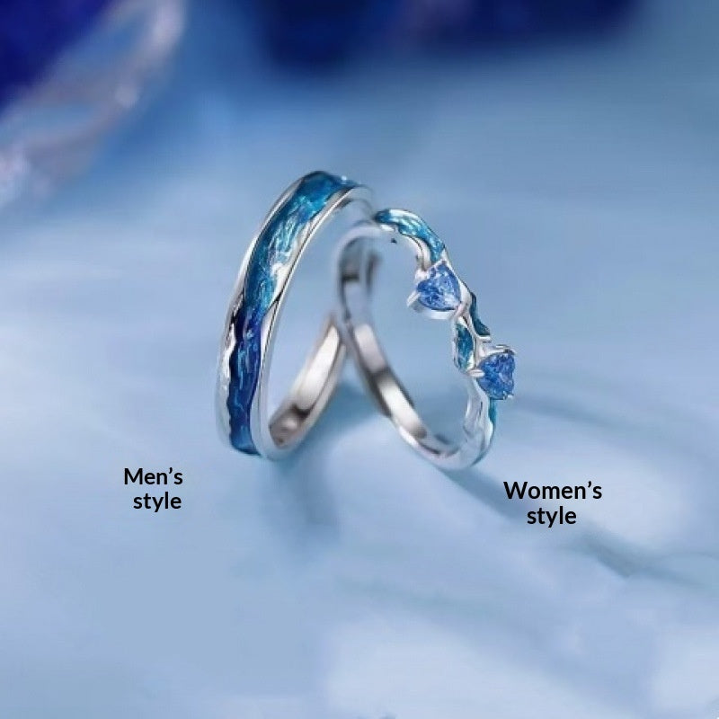 Klein Blue Couple Rings Unisex Design