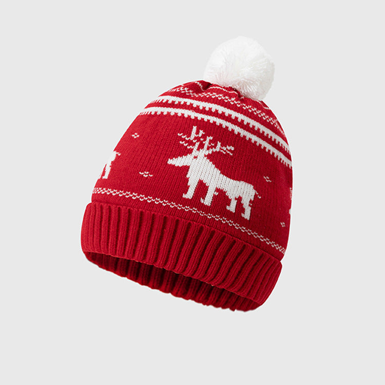 Embroidered Jacquard Acrylic Christmas Hat
