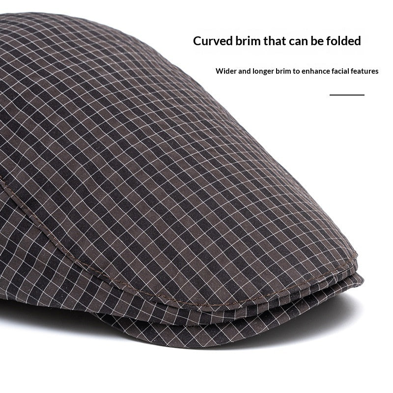 British-style Plaid Beret For Men And Women