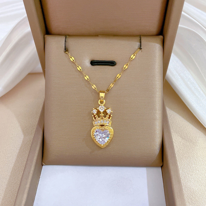 Banquet Wedding Necklace Women's Clavicle Chain, Titanium Steel