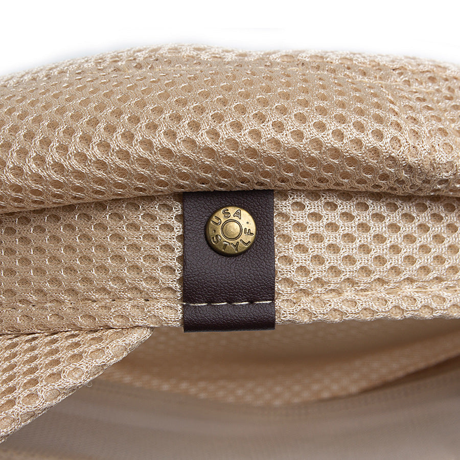 Retro Artistic Flat-top Breathable Mesh Casual Cap