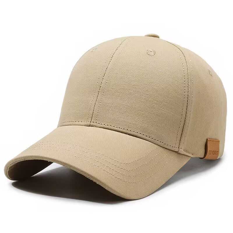 Baseball Cap Extra-large Head Size Deep-crown Design Plain Style