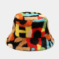 Women's Letter-Printed Plush Warm Sun Hat