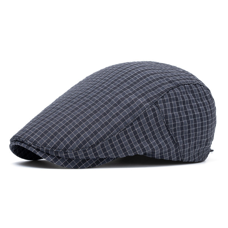 British-style Plaid Beret For Men And Women