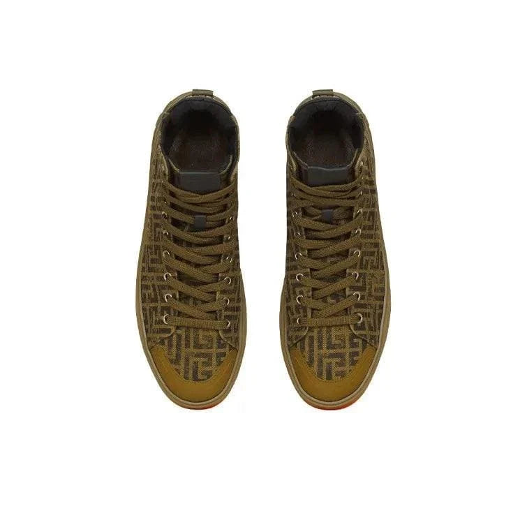BALMAIN Casual Shoes Men High Top Khaki