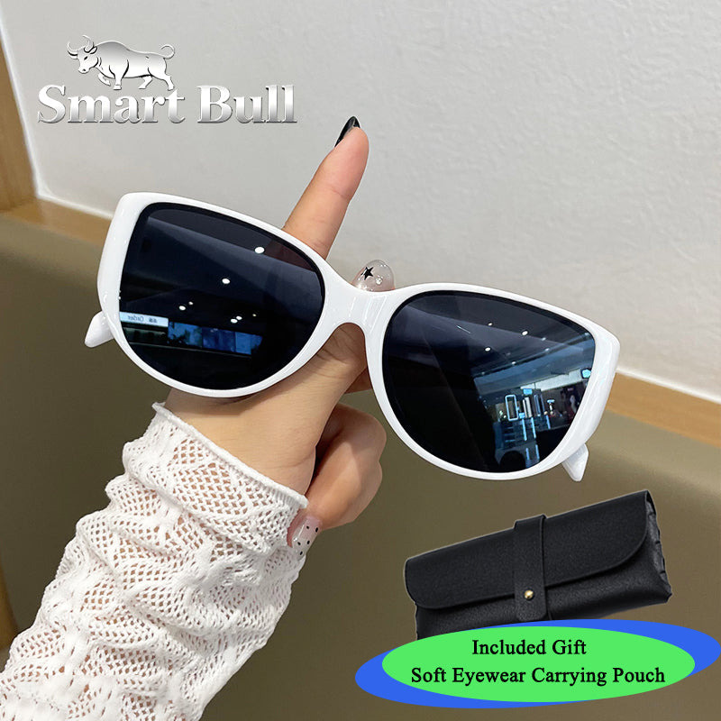 Large Frame Cat-eye Sunglasses, Fashionable And Slimming Sunglasses, Protect Against UV Rays During Outdoor Activities, Simple And Trendy Frame Design, Multiple Color Options Available, Free Portable