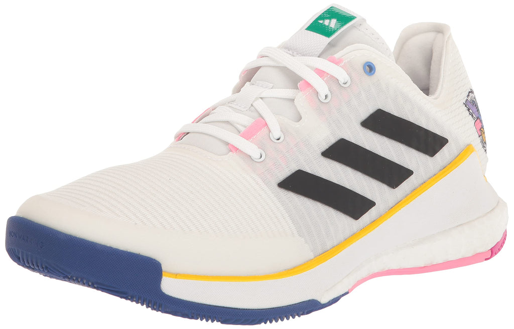 adidas Womens Crazyflight Sneaker White/Core Black/Core Black 9