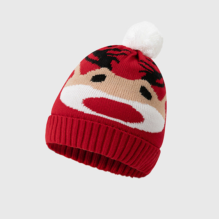 Embroidered Jacquard Acrylic Christmas Hat