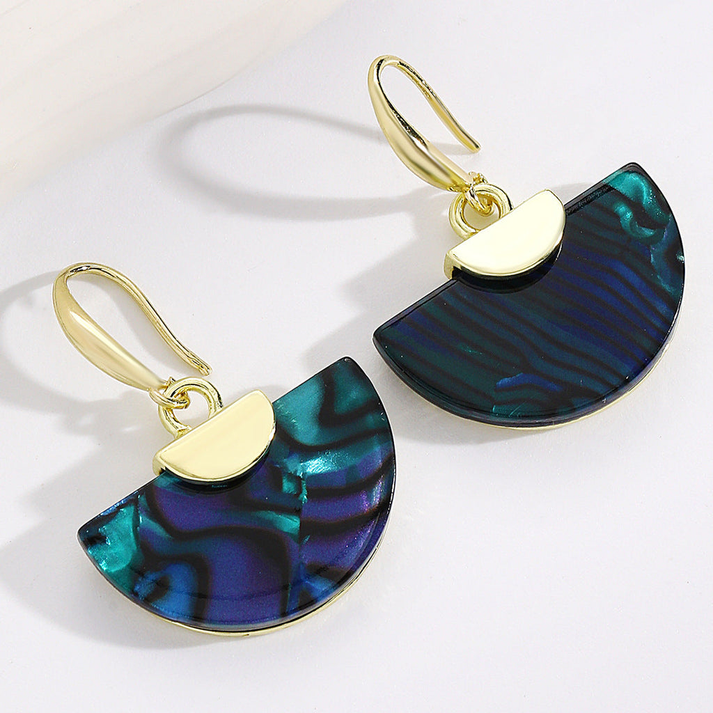 Retro Ombre Fan-Shaped Earrings For Women