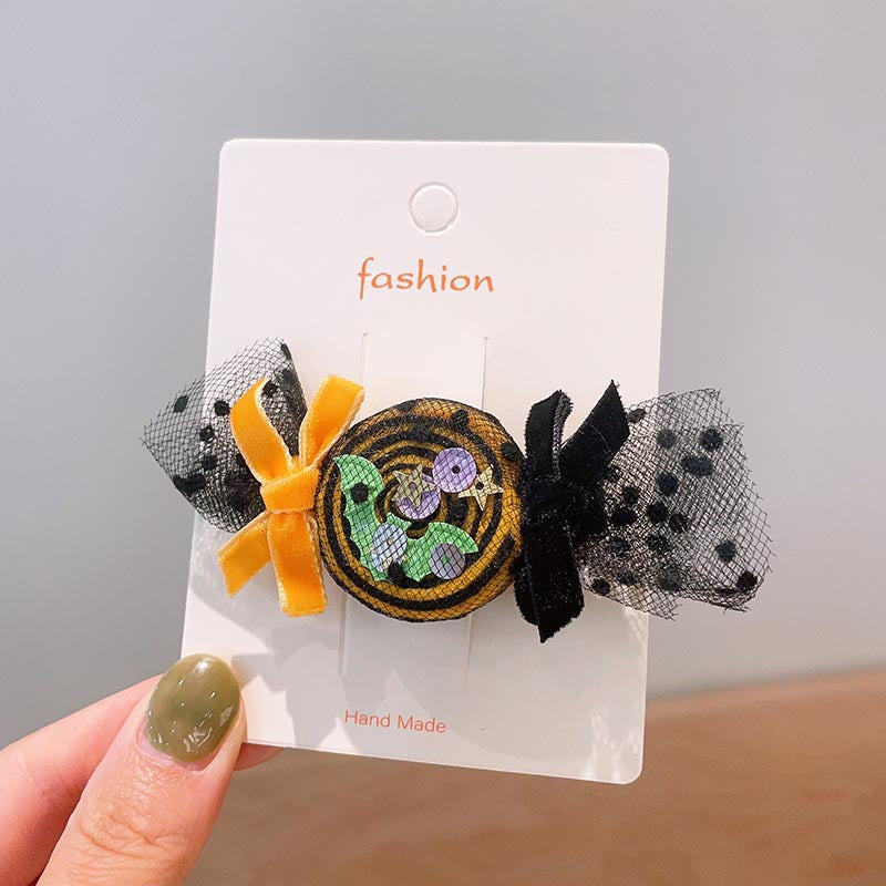 Halloween Children's Hair Accessories Pumpkin Ghost Funny Handmade Hair Clips