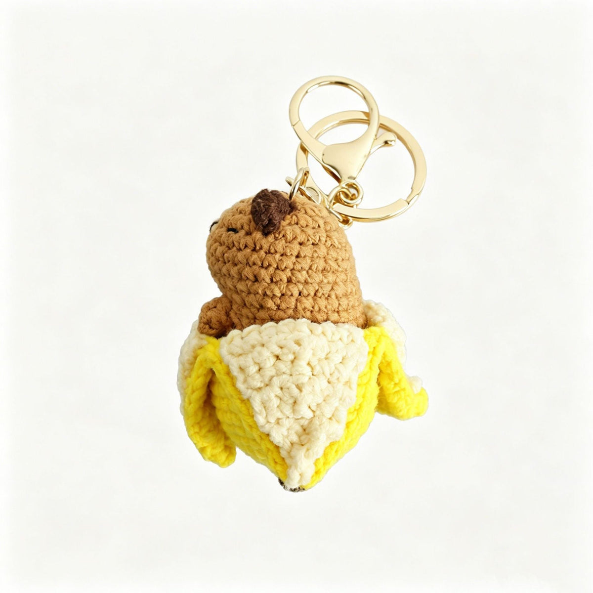 Finished Crocheted Capybara Pendant
