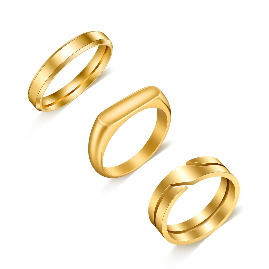 Women's 4mm Wide Cast Titanium Steel Ring