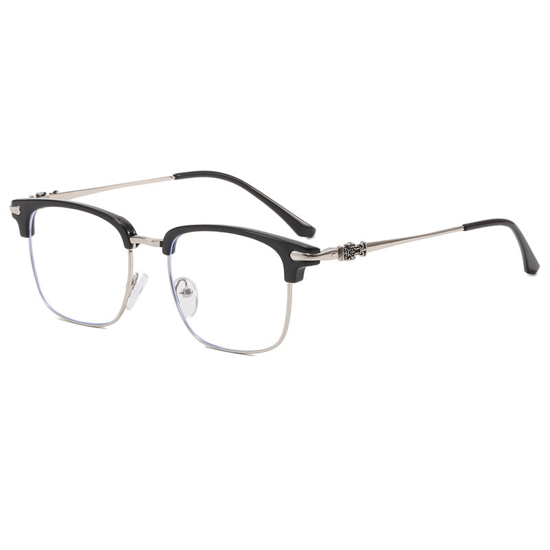 Men's Business Versatile Metal Frame Flat Lens