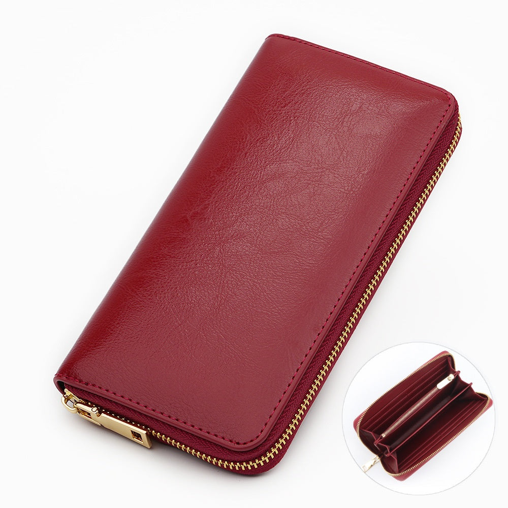 Womens Fashionable High-Capacity Zipper Wallet